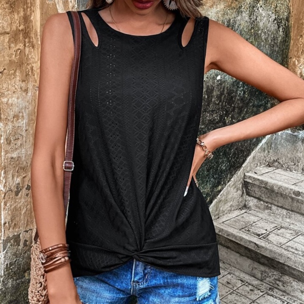 Eyelet Tank Top